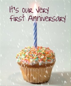 1st Anniversary Cupcake