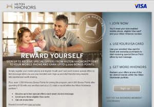Hilton HHonors Visa Landing Page