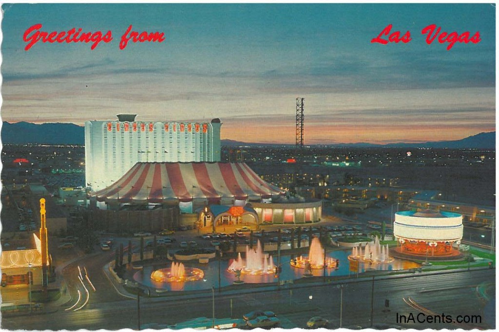 1974 Circus Circus Postcard