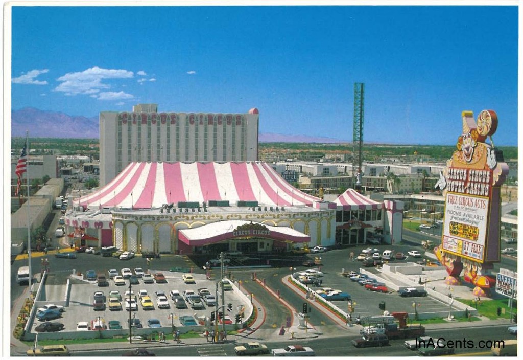 1981 Circus Circus Postcard