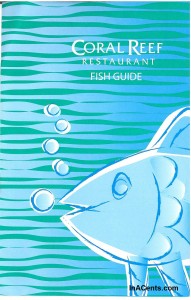 Coral Reef Restaurant Fish Guide Cover