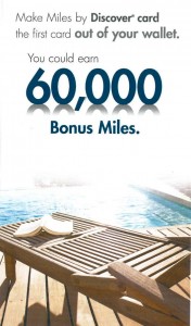 Discover Card 60000 Mile Offer Front