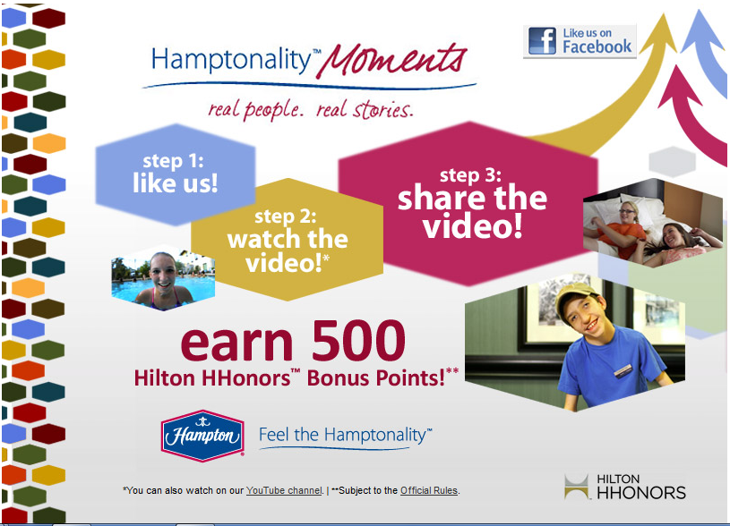 Hampton Facebook 500 Point Promotion