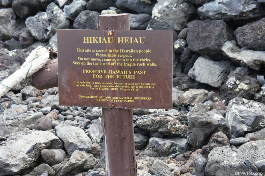 120618 Kealakekua Bay Sacred Site Sign (Big Island, HI)
