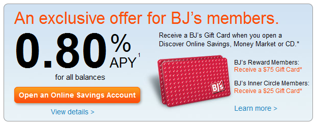 Discover BJ's Savings Account