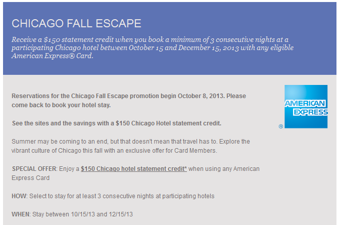 AMEX Chicago Fall Escape