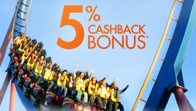 Discover Six Flags 5 percent Cashback Bonus